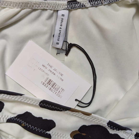 Solid & Striped the Jackie One Piece Swimsuit in Leopard L NWT - Picture 9 of 12